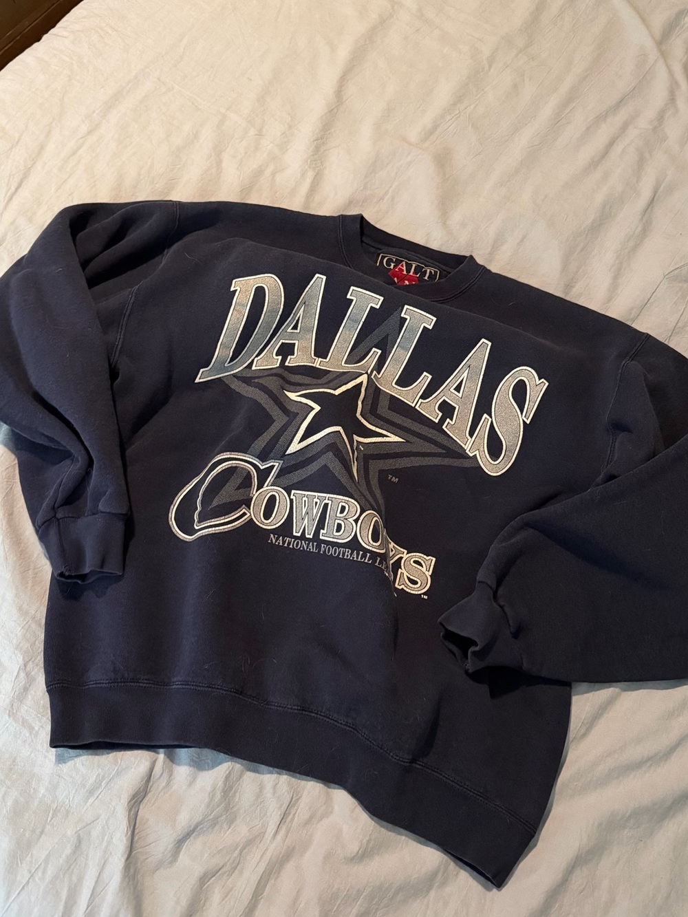 vintage navy cowboys crewneck